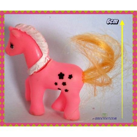 Figurine les animaux de la ferme - petit poney rose - 6cm