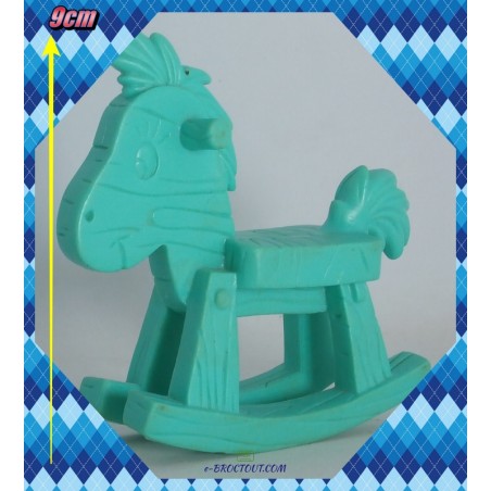 Pièce de rechange - La maison de Winnie l'ourson - Figurine cheval à bascule bleu - Mattel 2003