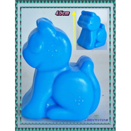 Figurine les animaux domestiques - chat assis monochrome bleu