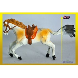 Figurine Les Animaux Domestiques - Cheval Au Trot Avec Selle - 8cm