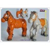 Pièce de rechange - Imaginext Great Adventures - 02 chevaux - Fisher Price 1996