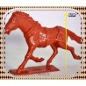 Figurine les animaux de la ferme - cheval au trot monochrome marron