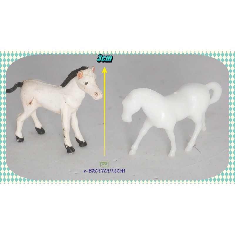 Figurine les animaux de la ferme - Lot de 02 mini chevaux