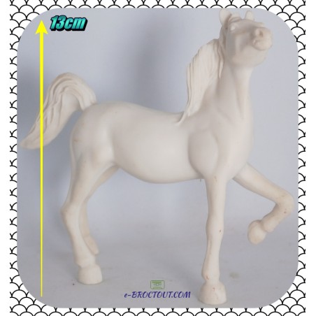 Figurine les animaux de la ferme - cheval blanc en résine - 13cm