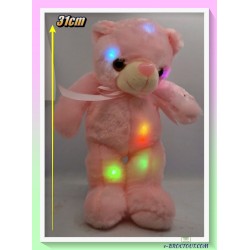 peluche ours rose