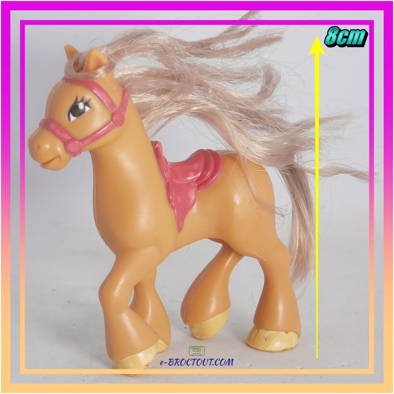 Figurine les animaux de la ferme - petit poney selle rose