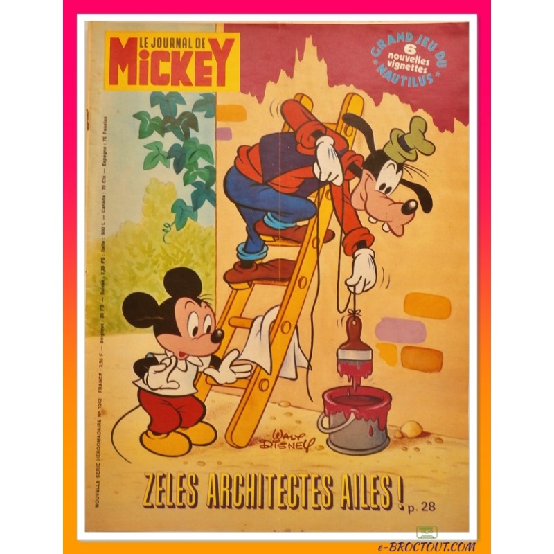 Revue LE JOURNAL DE MICKEY n°1342 - Zélès architectes ailés