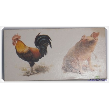 Dominos Les Animaux De La Ferme - Domino Coq & Cochon