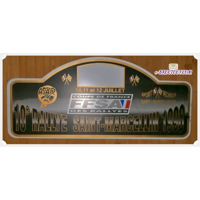 copy of Plaque Rallye De St Marcellin - 5 & 6 Juillet 1997