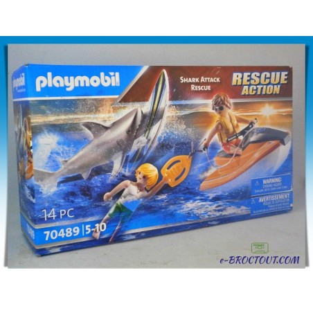 Playmobil 70489 - Bateau De Secours Et Attaque De Requins