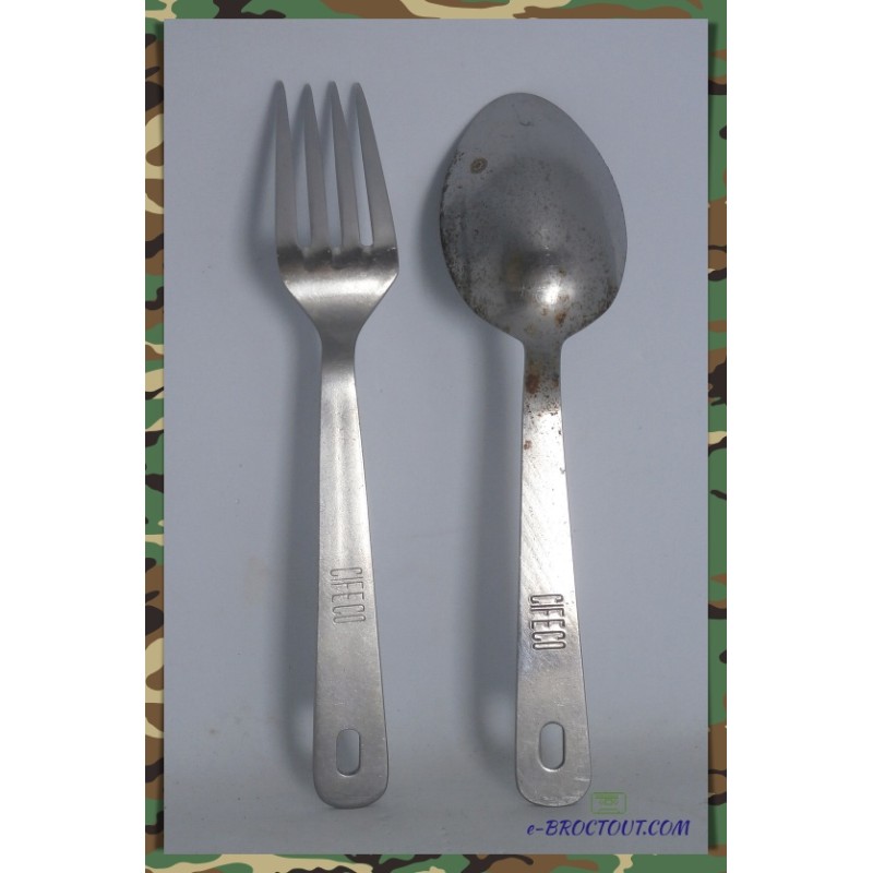 fourchette et cuillère militaire