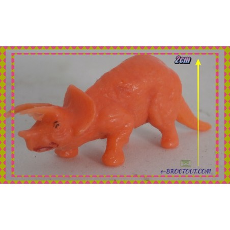 Figurine Les Animaux Préhistoriques - Mini Dinosaure Tricératops Monochrome Orange