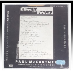 Paul McCARTNEY & Stevie WONDER : Ebony and ivory