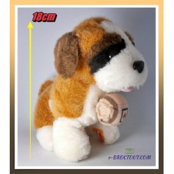 Peluche Chien St Bernard - 18cm - FIZZY