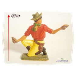 Figurine Far West - Cowboy accroupi - Starlux 1968