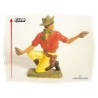 Figurine Far West - Cowboy accroupi - Starlux 1968