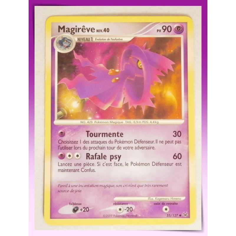 Carte Pokémon - Magirêve 55/127 - PV90 - 2009