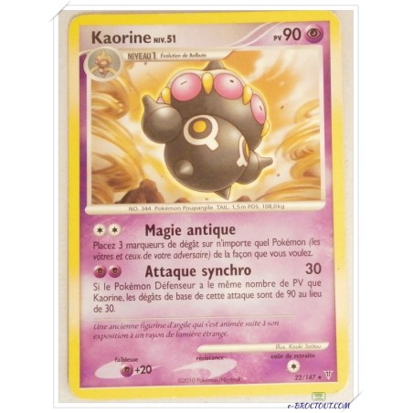 Carte Pokémon - Kaorine 22/147 - PV90 - 2010