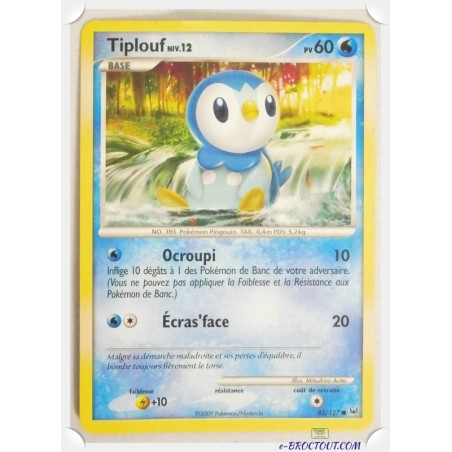 Carte Pokémon - Tiplouf 85/127 - PV60 - 2009