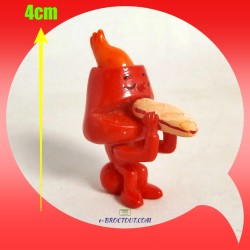 Figurine Vulcania - Pitoufeu mange son sandwitch - 4cm