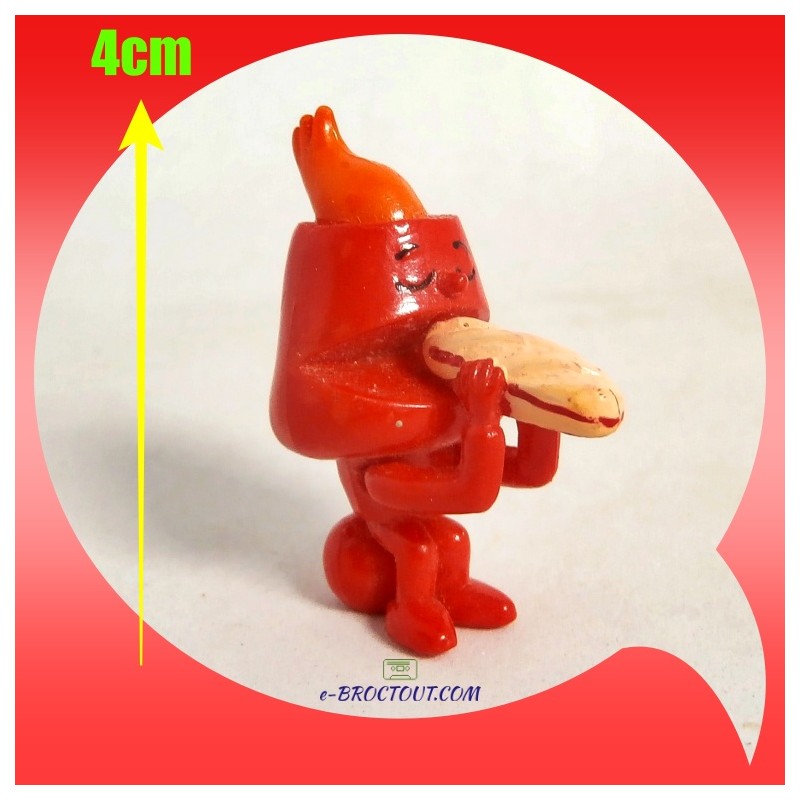 Figurine Vulcania - Pitoufeu mange son sandwitch - 4cm