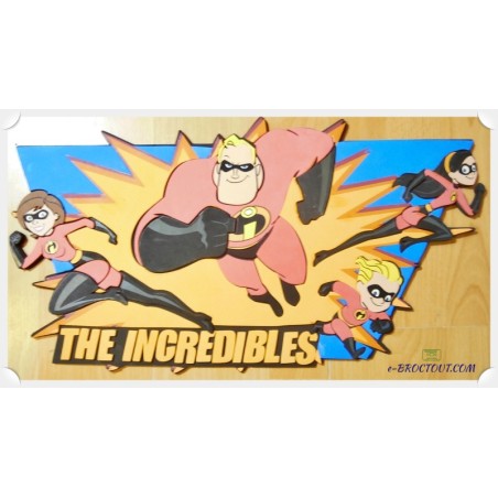Série les indestructibles - Décoration murale the incredibles en relief - disney