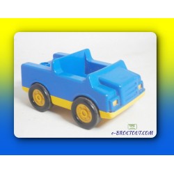 Pièce de rechange - Voiture bleue et jaune avec attelage - LEGO DUPLO Multi boite - 1997