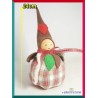 Poupée de chiffon – Nain de Noël – 24 cm – Décoration festive artisanale