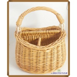 Panier en osier compartimenté