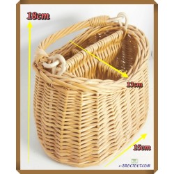 Panier en osier compartimenté