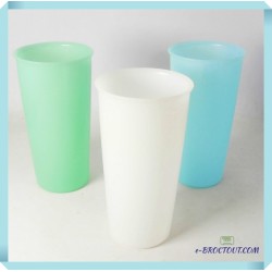 Lot de 03 verres plastiques - TUPPERWARE
