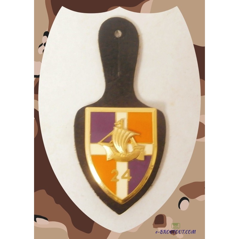 Insigne Militaire - Pucelle 24eme Régiment D'Infanterie (24 R.I.) - 1990