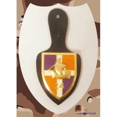 Insigne Militaire - Pucelle 24eme Régiment D'Infanterie (24 R.I.) - 1990