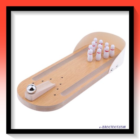 Mini Jeu De Plateau De Bowling En Bois