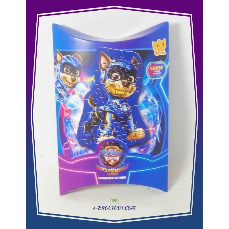 Série PAW PATROL - Puzzle Pat Patrouille 27 pièces CHASE - Burger King 2021