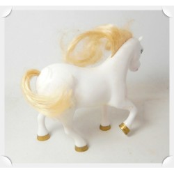 Figurine les animaux de la ferme - poney, cheval blanc - 12cm