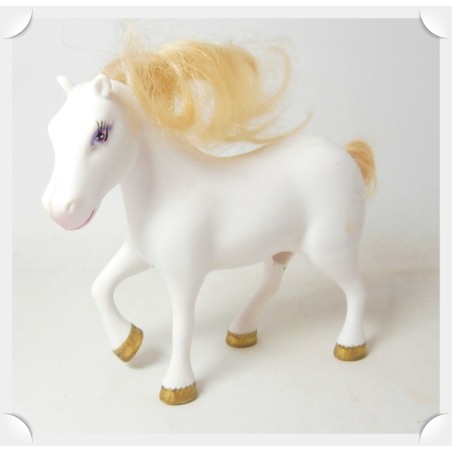 Figurine les animaux de la ferme - poney, cheval blanc - 12cm