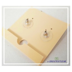 Boucles D'Oreilles Pendantes En Métal Émaillé - Pierres Bleues Et Pendentif Étoile