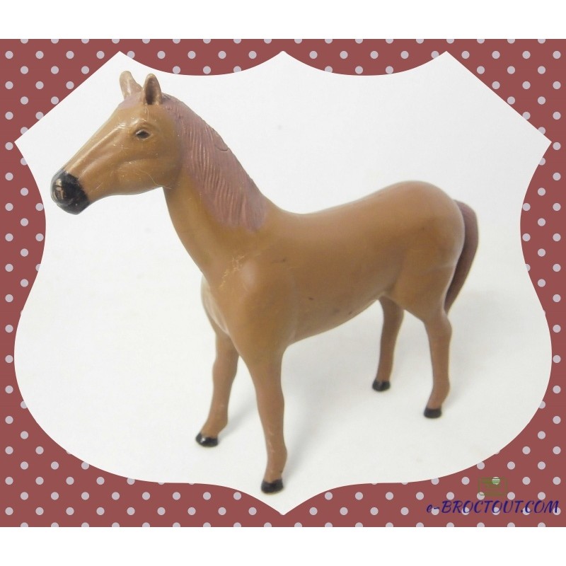 Figurine Les Animaux De La Ferme - Cheval Marron - 14x12cm