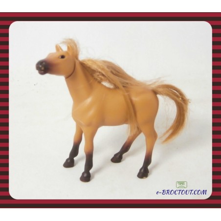 Figurine Les Animaux De La Ferme - Poulain, Cheval Marron - 7x7cm