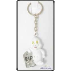Porte clés Halloween - Fantôme avec tombe RIP - 5cm
