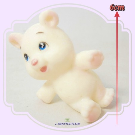 Figurine Les Animaux Sauvages - Ours Blanc Assis - Cititoy 1994