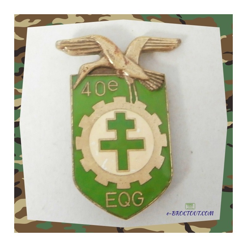 Insigne Militaire - Pucelle 40eme Escadron De Quartier Général (40 E.Q.G.)