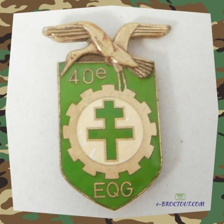 Insigne Militaire - Pucelle 40eme Escadron De Quartier Général (40 E.Q.G.)