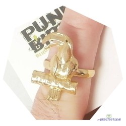 Bague Perroquet Doré – Bijou Fantaisie Original - Punk Birds