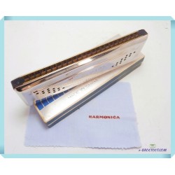 Harmonica Hero 48 Trous Double Face Avec Boîte Et Chiffon D'Origine - Vintage Chine