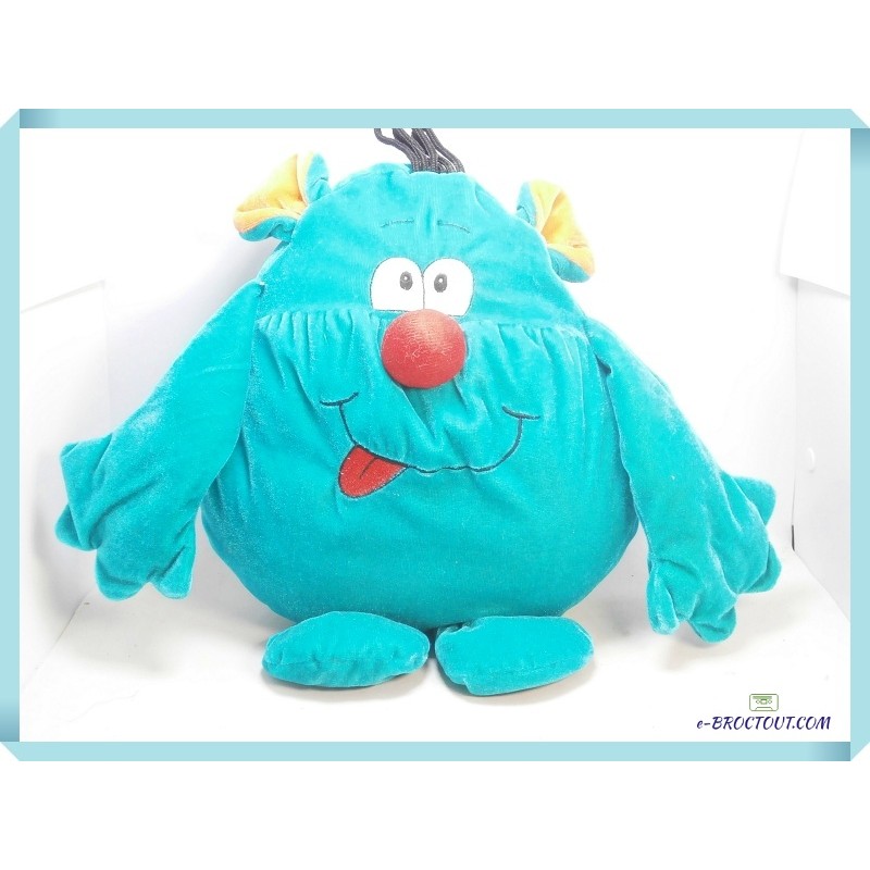 Figurine peluche doudou - Monstre vert rigolo - 33cm