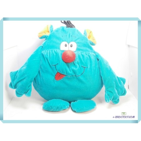 Figurine peluche doudou - Monstre vert rigolo - 33cm