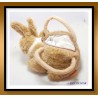 Peluche doudou sac à main lapin - 22cm - Fizzy