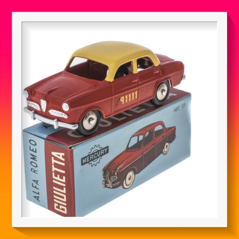 Voiture Miniature De Collection : Taxi Alfa Romeo Giulietta - Reproduction Collection Hachette Mercury